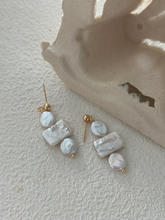 方圆巴洛克耳环